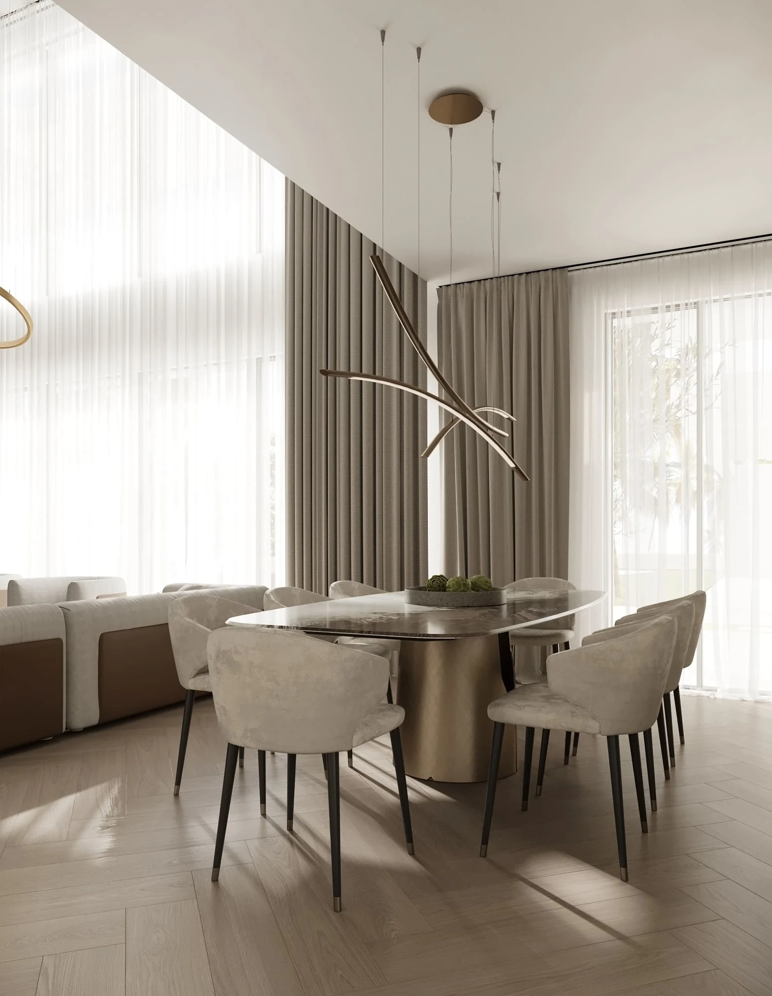 Villa Ivory dining room
