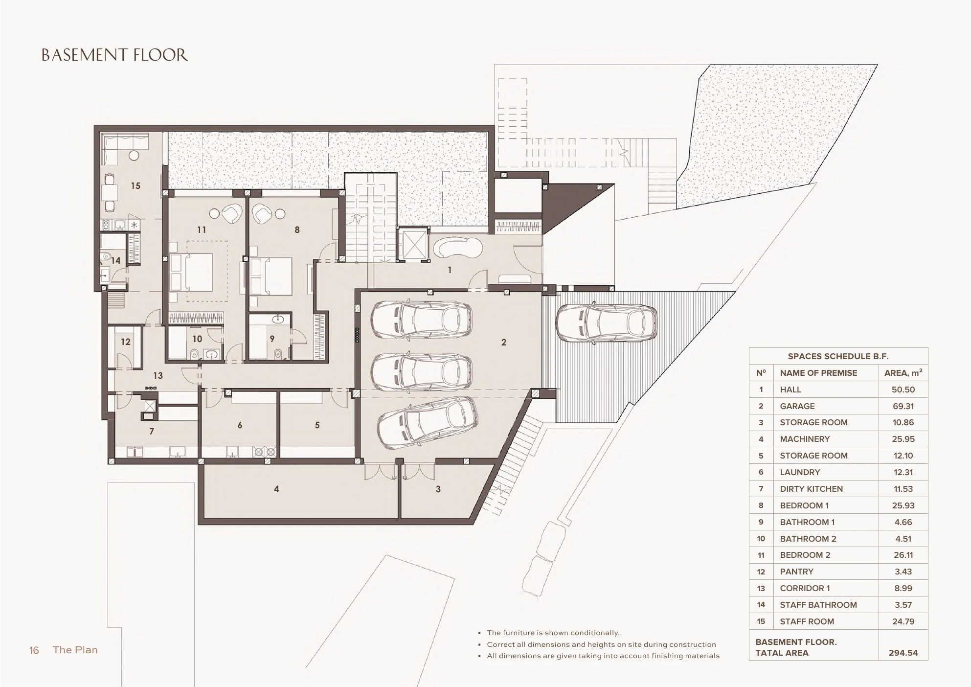 Villa Ivory basement floor plan