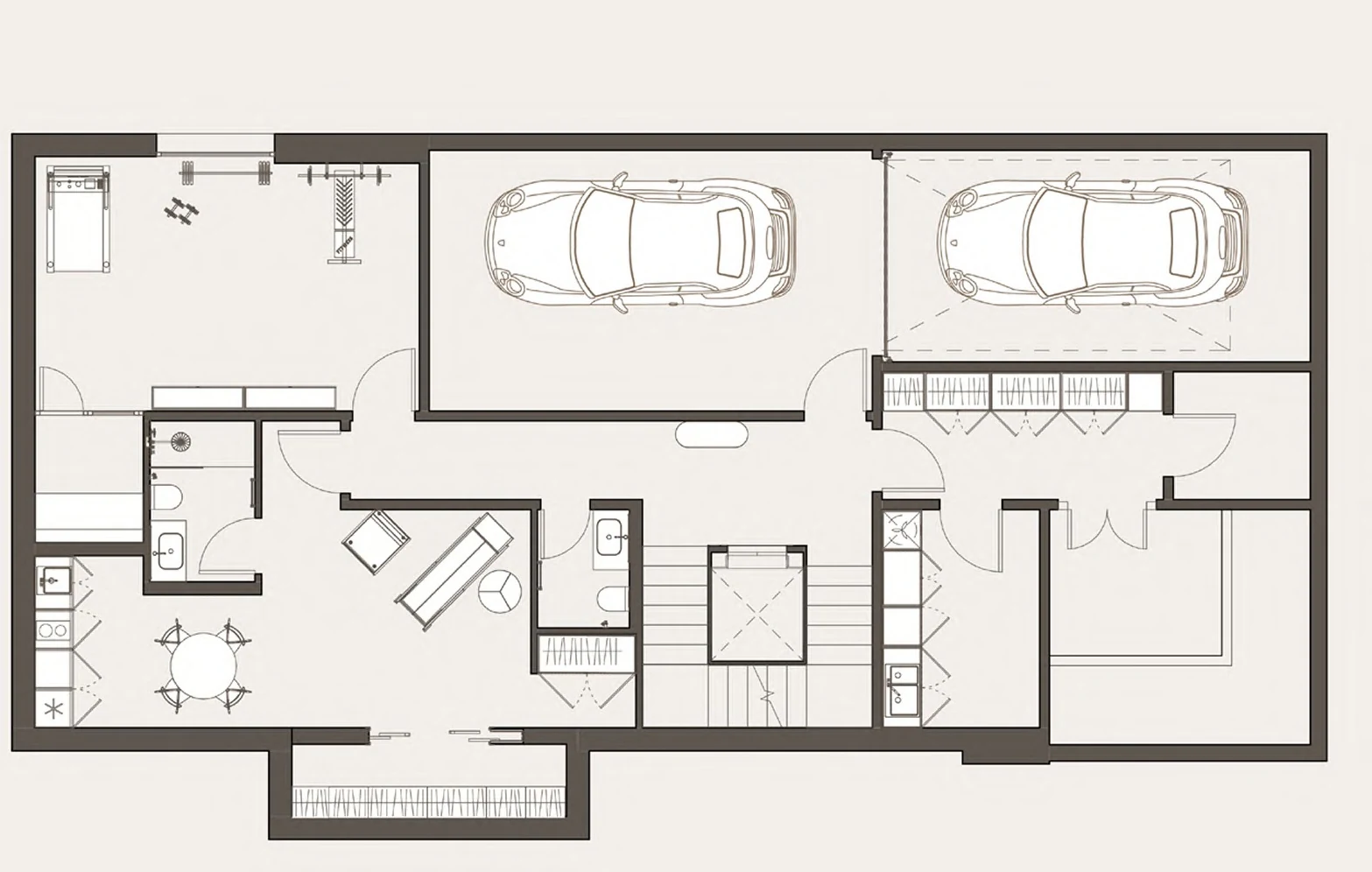 Villa Sirocco C basement floor plan
