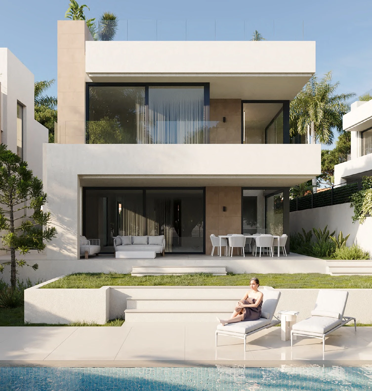 Villa Sirocco exterior and pool